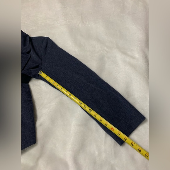 Nine West Women's Blazer Blue Pockets Casual Work Size L - Picture 8 of 11